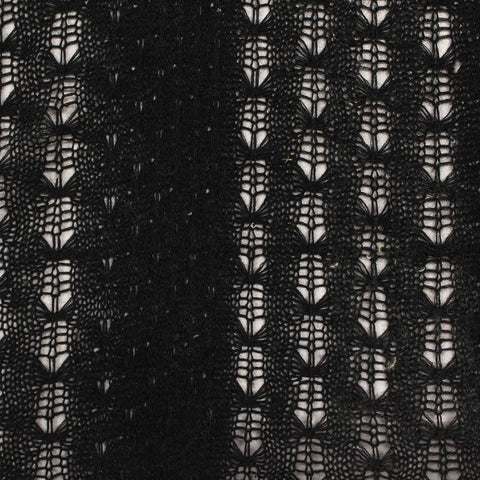 Black Openwork Chunky Knit, Poly-Viscose, 174 gsm