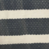 Dark Grey Stripes Chunky Knit, Viscose-Poly