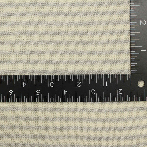 Light Grey Stripes Chunky Knit, Cotton-Viscose