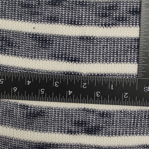 Navy Stripes Chunky Knit, Poly-Viscose