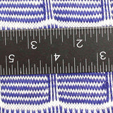 Blue Wavy-Stripe Chunky Knit, Cotton-Poly — texture