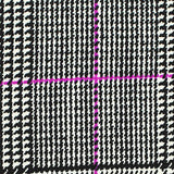 Black Houndstooth Linen-Look, Polyester — texture