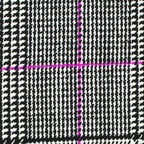 Black Houndstooth Linen-Look, Polyester
