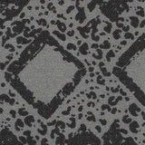Dark Grey Geometric Bengaline, Viscose-Nylon — texture