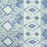 Blue Geometric-Diamond Bengaline, Viscose-Nylon