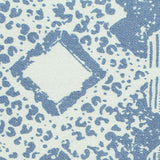 Blue Geometric-Diamond Bengaline, Viscose-Nylon — texture