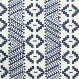 Navy Geometric-Diamond Bengaline, Viscose-Nylon