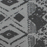 Grey Geometric-Diamond Bengaline, Viscose-Nylon — texture