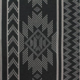 Black Geometric-Diamond Bengaline, Viscose-Nylon