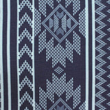 Navy Stripes Bengaline, Viscose-Nylon