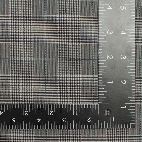 Black Plaid Knit, Polyester, 315 gsm