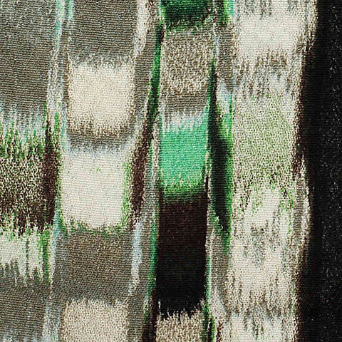 Green Vertical-Band Woven, Viscose