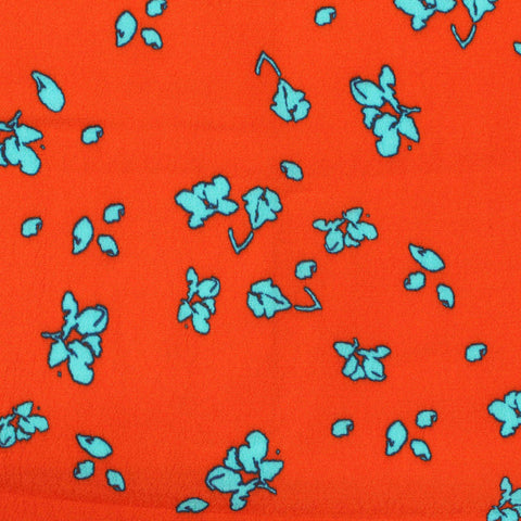 Light Blue Floral Woven, Viscose