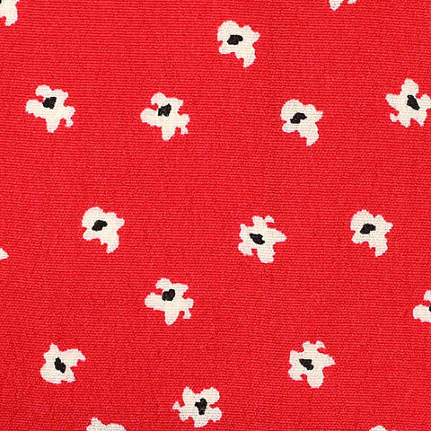 White Flowers Woven, Viscose, 126 gsm