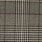 Cream Plaid Woven, Poly-Viscose — texture