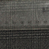 Dark Grey Plaid Woven, Poly-Viscose — texture