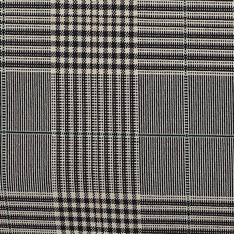 Black Plaid Woven, Polyester