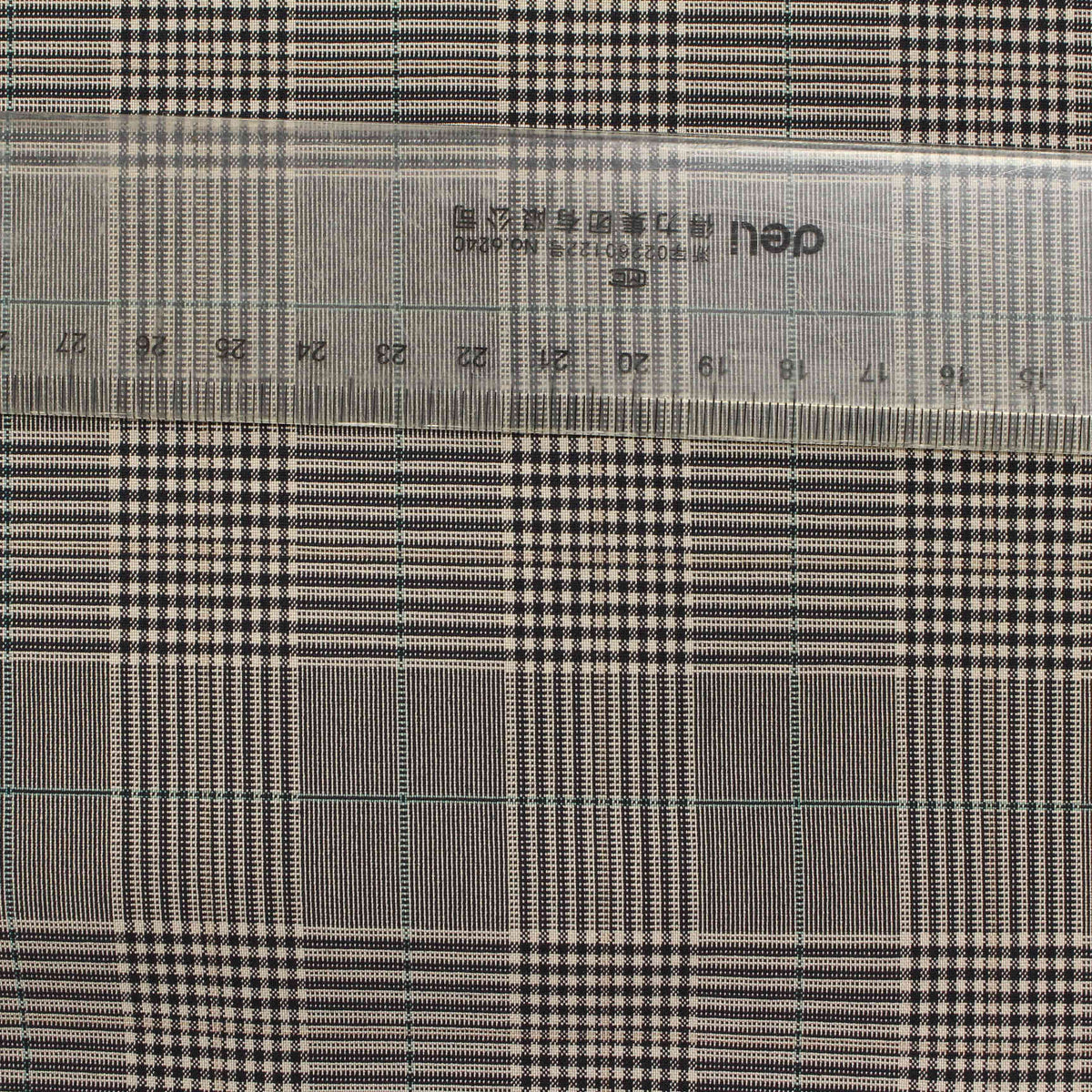 Black Plaid Woven, Polyester