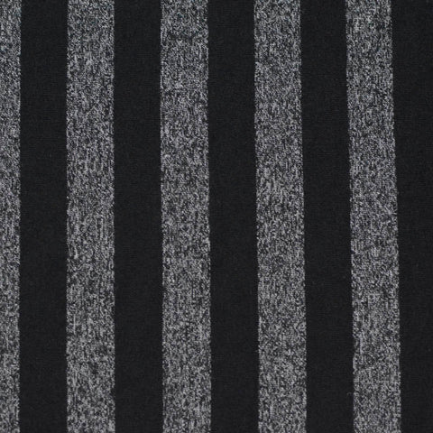Black Vertical-Stripe Knit, Cotton-Poly, 140 gsm