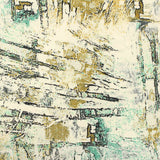 Gold Abstract-Brushstroke Milk Silk Knit, Polyester