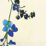 Blue Flowers Linen-Look, Polyester