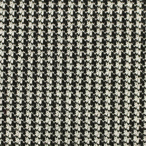 Black Houndstooth Jacquard, Poly-Viscose, 290 gsm