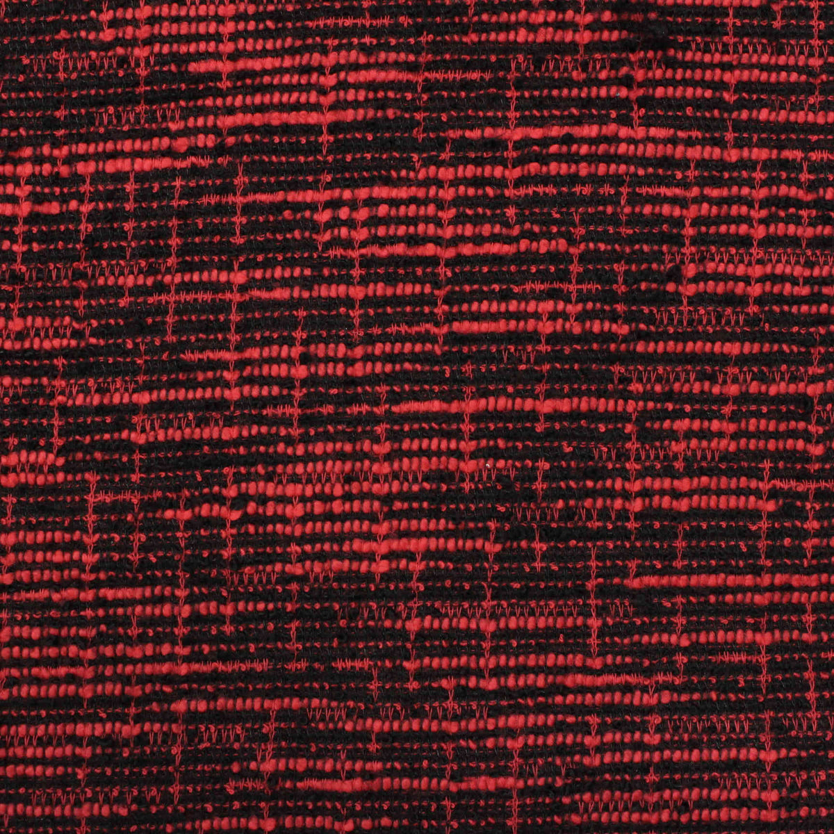 Red Grid Chunky Knit, Poly-Cotton, 222 gsm