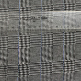 Black Plaid Jacquard, Poly-Viscose
