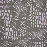 Grey Animal Print Knit, Poly-Viscose