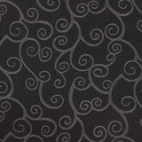 Dark Grey Scroll Jacquard, Poly-Viscose