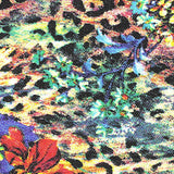 Multi Leopard Bengaline, Viscose-Nylon — texture