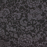 Dark Grey Floral Jacquard, Poly-Viscose