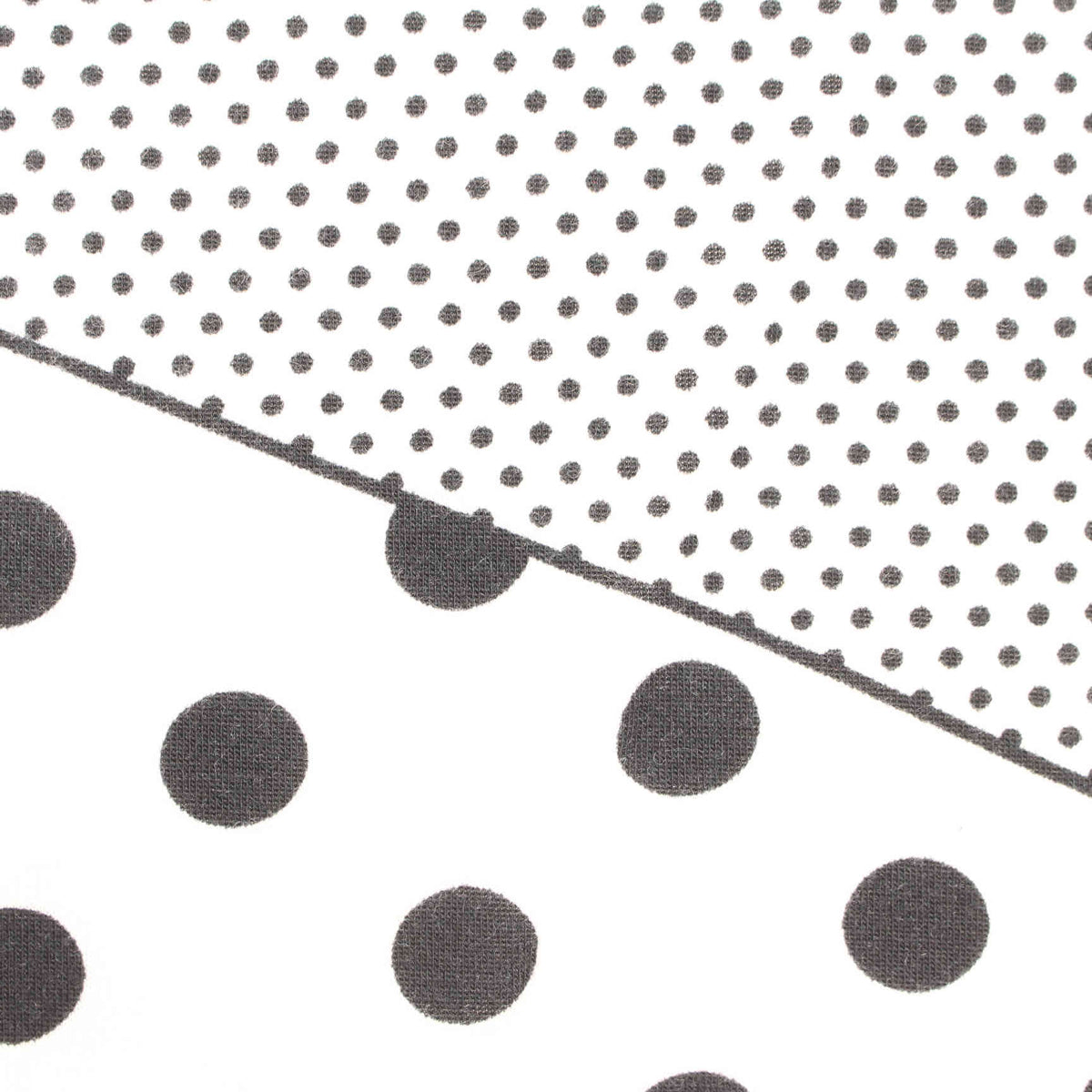 Black Dots Jersey Knit, Polyester, 192 gsm, ref EF-213614