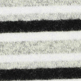 White Horizontal-Stripe Chunky Knit, Viscose-Poly — texture