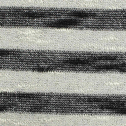 Black Horizontal-Stripe Chunky Knit, Poly-Viscose, 102 gsm