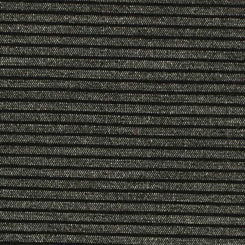 Black Horizontal-Stripe Bengaline, Viscose-Nylon, 225 gsm