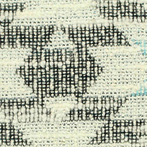 Light Blue Geometric Jacquard, Poly-Viscose
