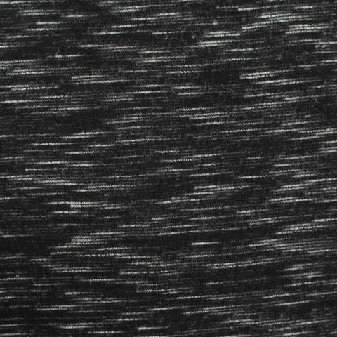 Black Marl Jersey Knit, Poly-Viscose, 158 gsm