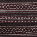 Burgundy Horizontal-Stripe Jacquard, Poly-Viscose