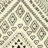 Black Geometric-Zigzag Woven, Viscose — texture