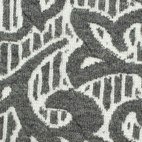 Jacquard Polyester Stretch Interlock Knit Fabric, 266 gsm, 150 cm — Grey