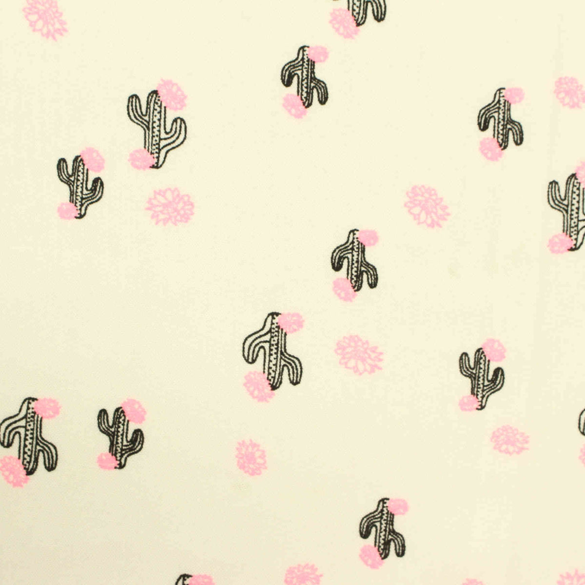 Black Flowers Woven, Viscose, 126 gsm