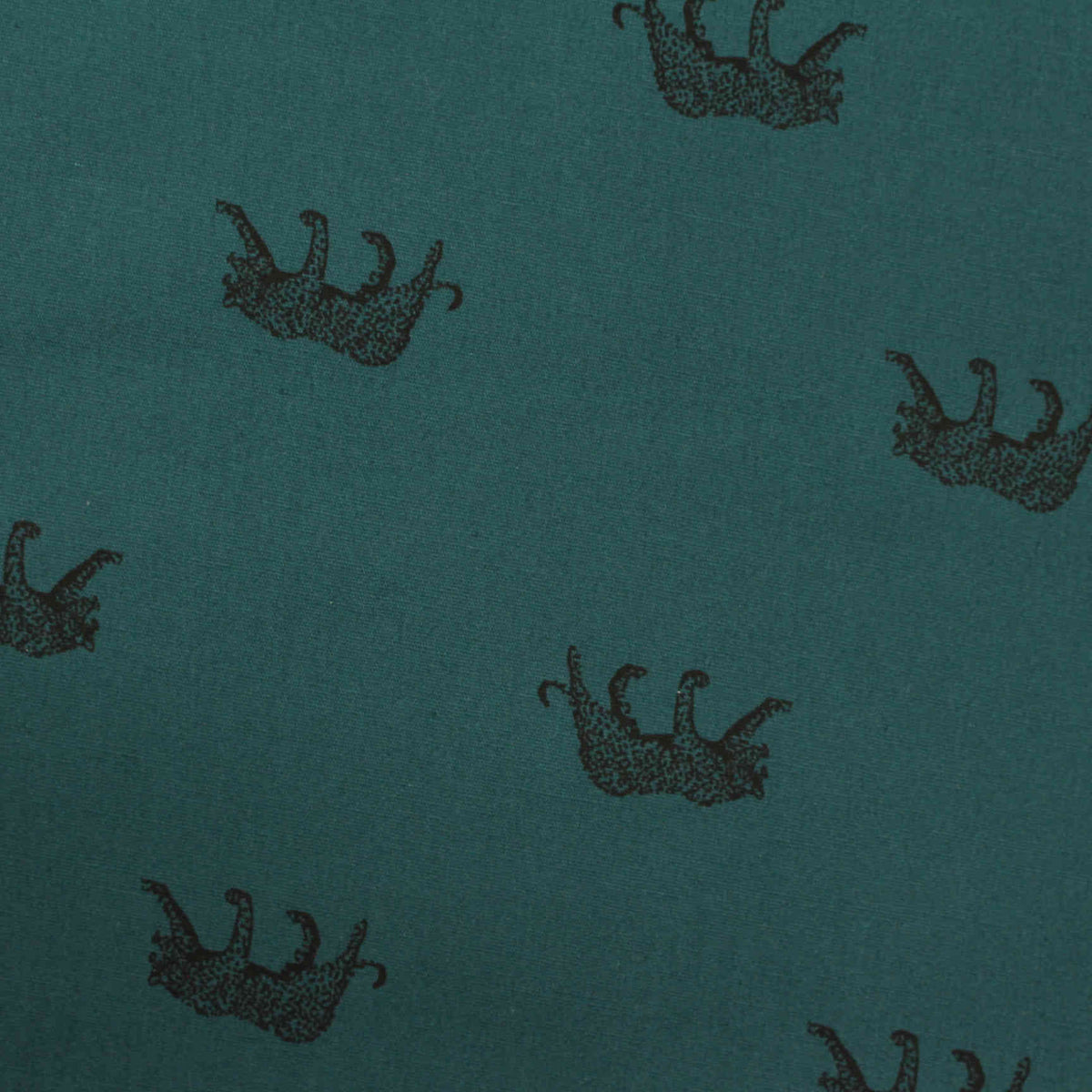 Green Leopard Poplin, Cotton