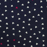 White Scattered-Heart Woven, Viscose