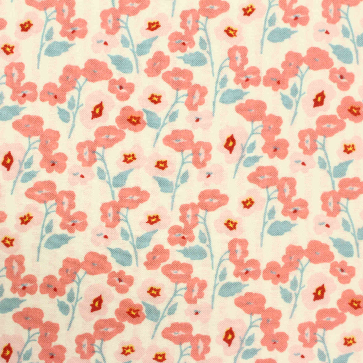 Pink Flowers Woven, Viscose, 134 gsm