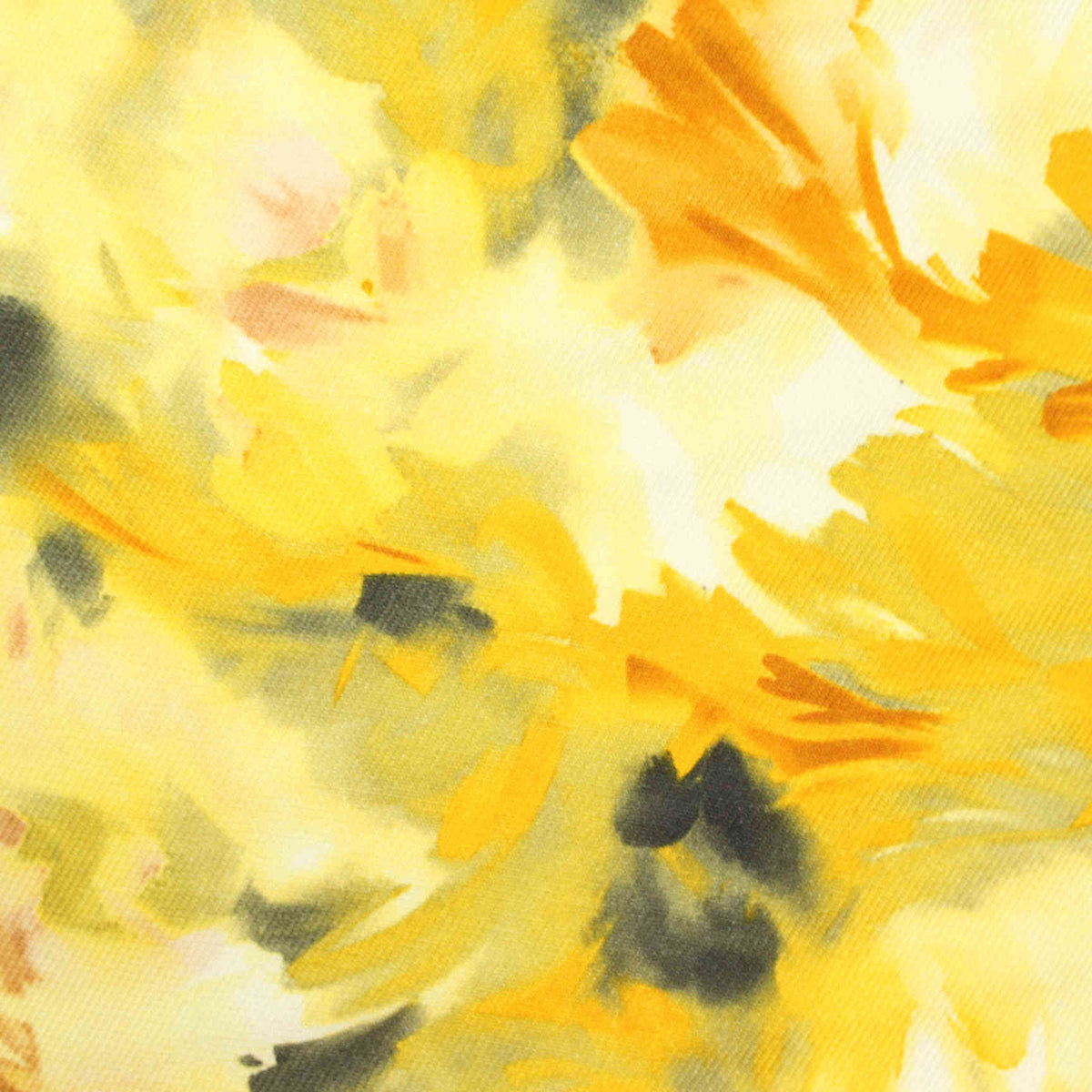 Yellow Abstract Twill, Polyester