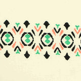 Black Geometric-Band Woven, Viscose — texture