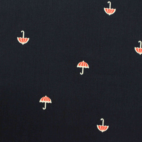Printed 100% Cotton Poplin Fabric, 123 gsm — Navy