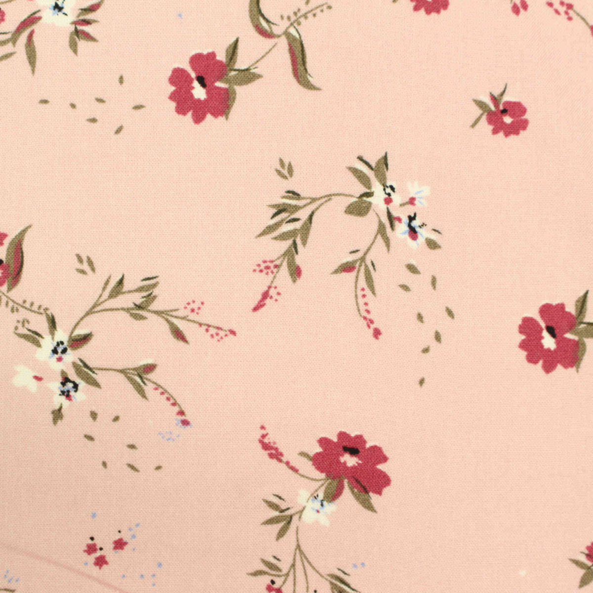 Red Floral Woven, Viscose, 127 gsm