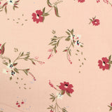 Red Floral Woven, Viscose